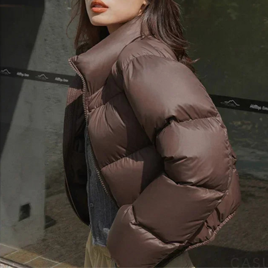 Gioia Women's Short Down Jacket for Winter | Padded, Soft, Windproof Cuffs | The Lineage