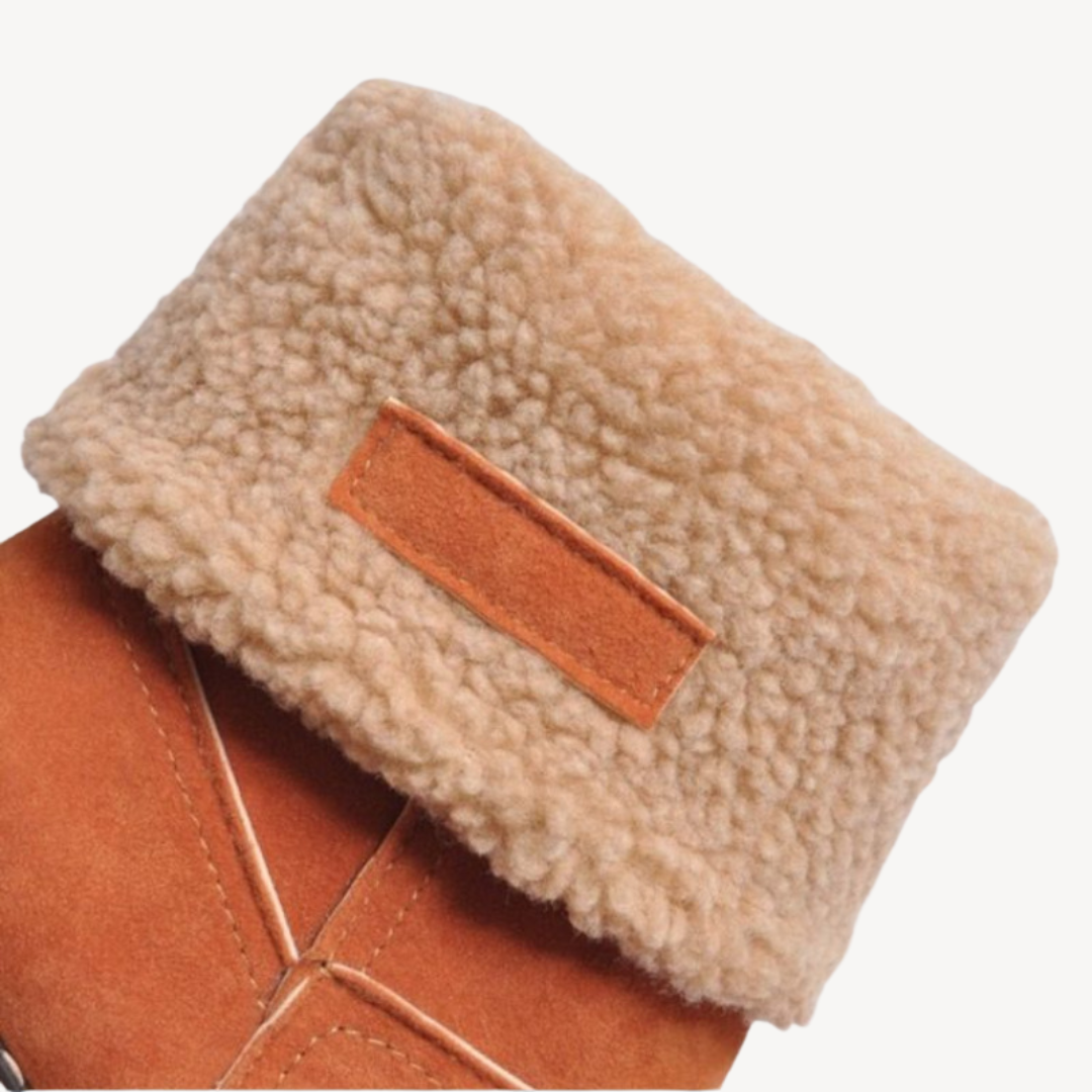 Arlina Women’s Winter Boots Leather Look, Lined | Non-Slip, Fleece Lining | The Lineage