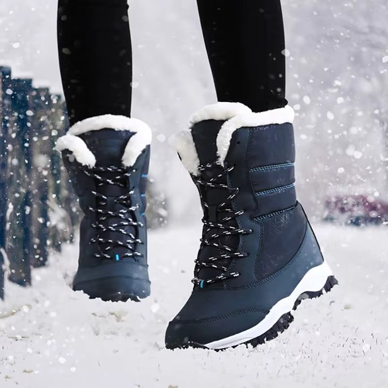 Elivra Women’s Snow Boots | Waterproof, Lined, Non-Slip, Warm blue | The Lineage