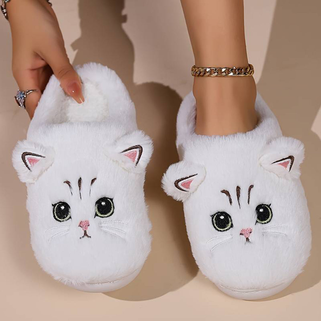 Felini Women’s Winter Slippers Plush | Cute Cat Design | The Lineage