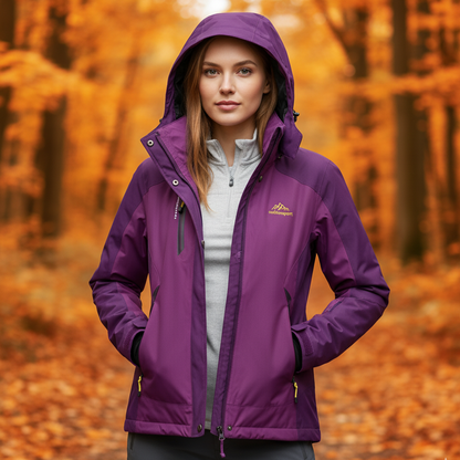 Lenn Women’s Waterproof Outdoor Hiking Jacket | Windproof, Hood purple | The Lineage