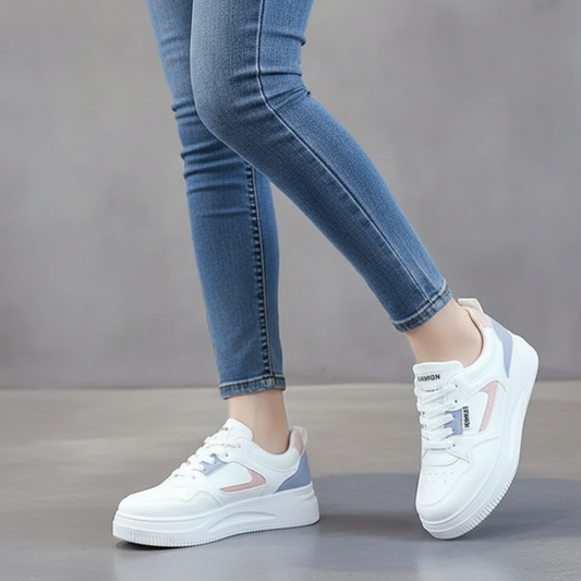 Linora Women's Platform Sneakers | Vulcanized, Low-Top blue pink | The Lineage