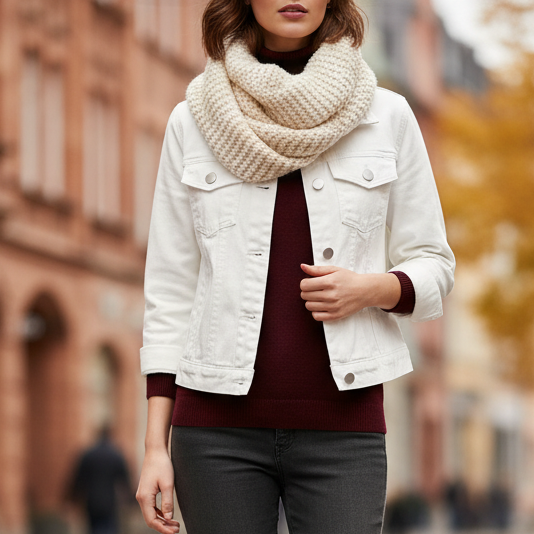 Lirane Women's Short Cropped Jacket | Lightweight, colorful white | The Lineage