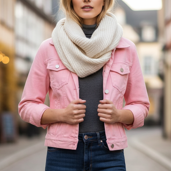 Lirane Women's Short Cropped Jacket | Lightweight, colorful pink | The Lineage