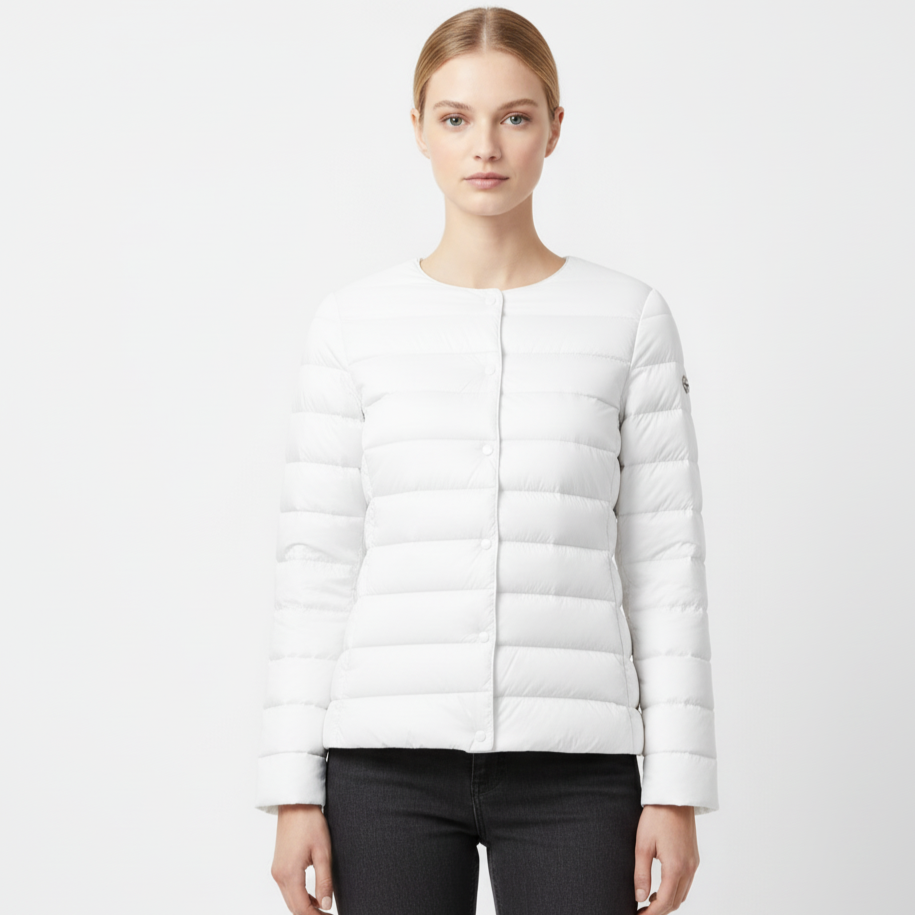 Luma Women’s Lightweight Down Jacket | Warm, Slim Fit, Packable white | The Lineage