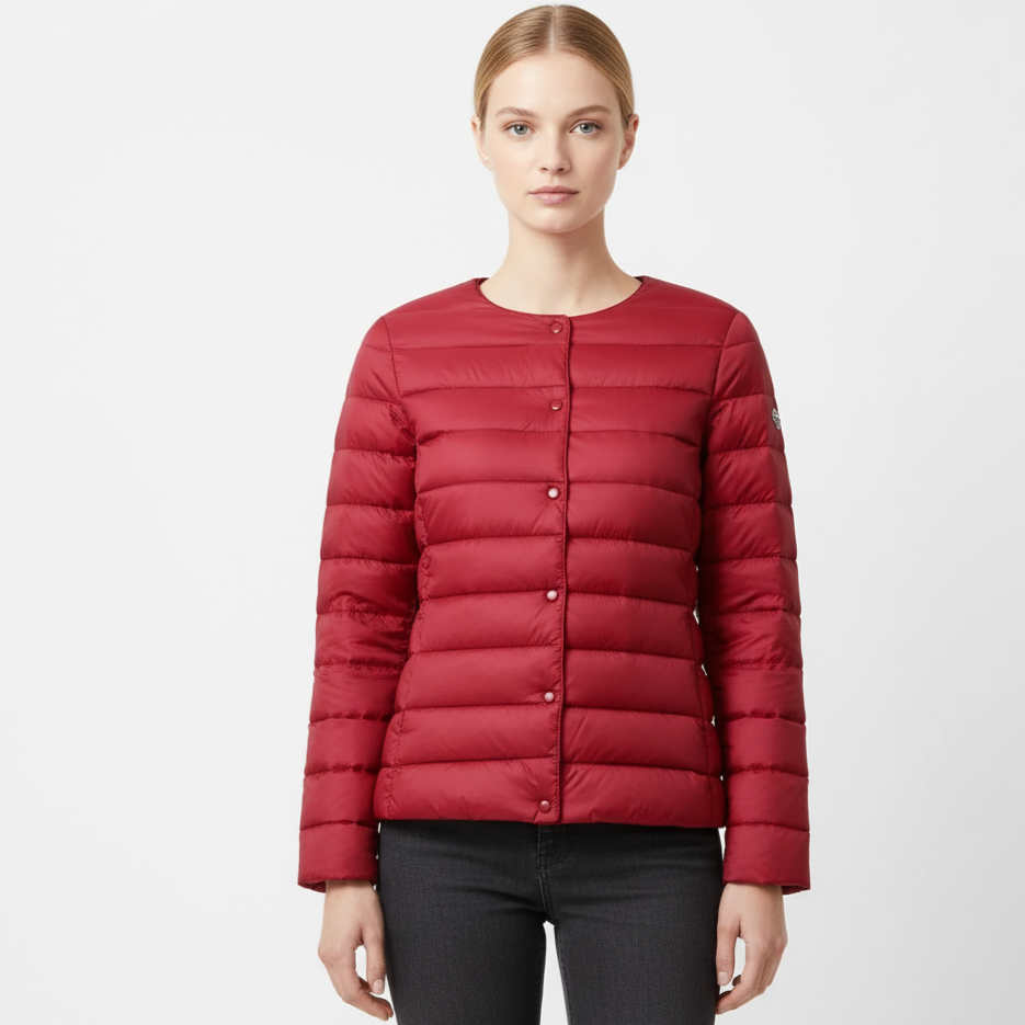 Luma Women’s Lightweight Down Jacket | Warm, Slim Fit, Packable chestnut brown | The Lineage