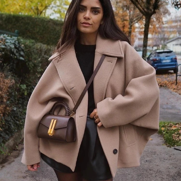 Mivra Women’s Short Winter Jacket | Relaxed Fit, Notched Collar | The Lineage