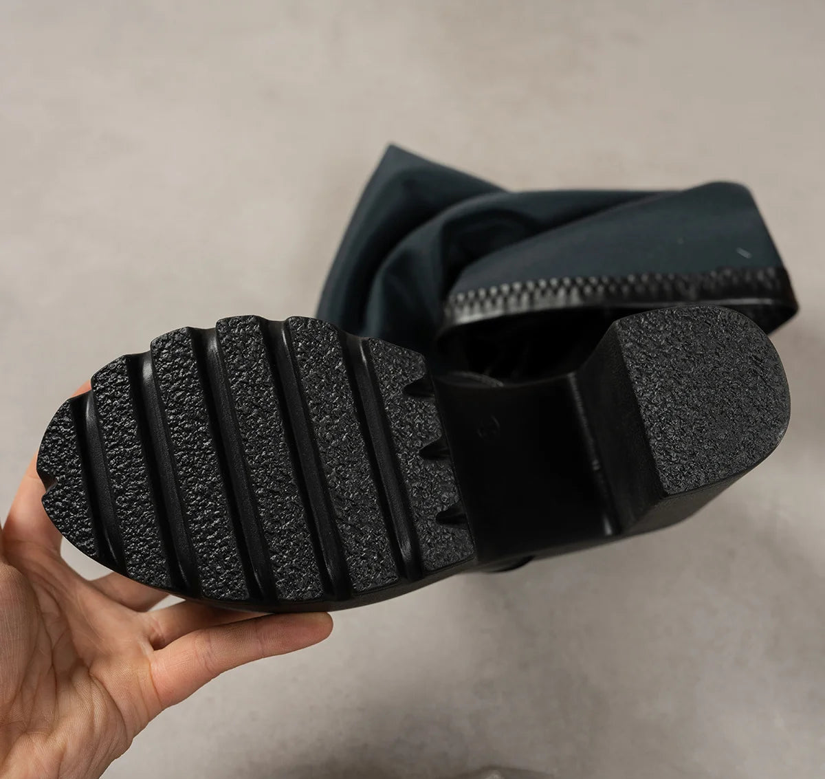 Norin Women’s PU Leather Knee-High Boots | Wide heel, thick sole | The Lineage