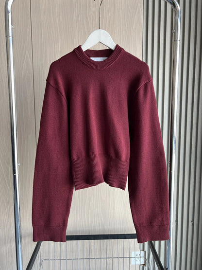 Seiz Women’s Ribbed Knit Sweater | Cropped, Round Neck | The Lineage