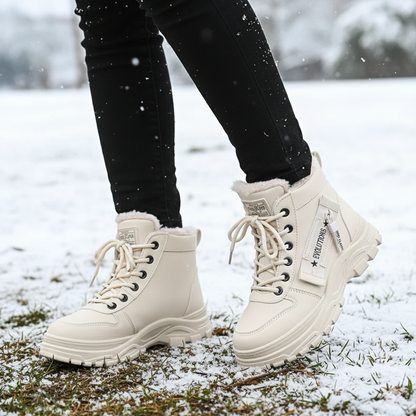 Sirio Women’s Ankle Snow Boots | Waterproof, Warm, Thick Sole khaki | The Lineage