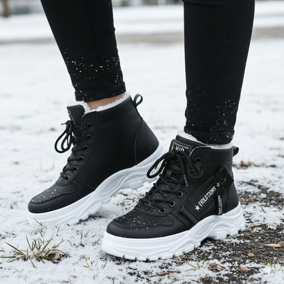 Sirio Women’s Ankle Snow Boots | Waterproof, Warm, Thick Sole black | The Lineage