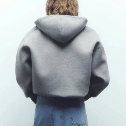 Zaro Women’s Oversized Hooded Jacket | Zip-Up, Loose Fit, Long Sleeve | The Lineage