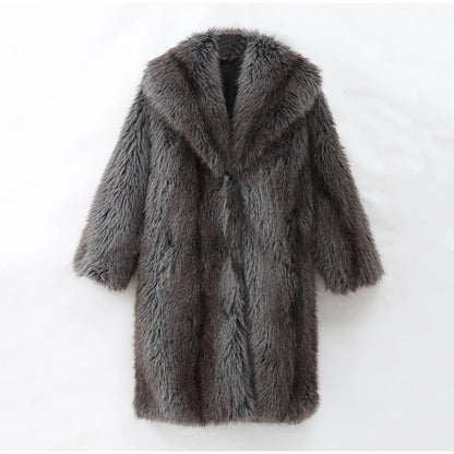 Zova Women’s Faux Fur Coat, Winter Lined | Fluffy, Long Sleeves | The Lineage