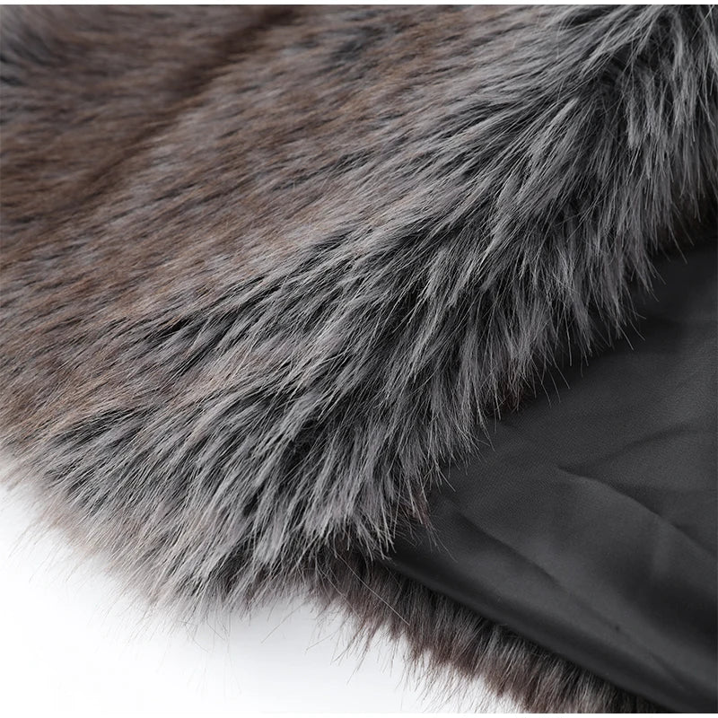 Zova Women’s Faux Fur Coat, Winter Lined | Fluffy, Long Sleeves | The Lineage